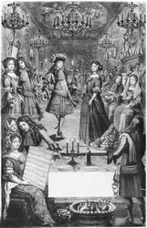 Bal français, Almanach royal, avec une partition du 